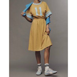 Sundry By Anthropologie Rugby Midi Dress Golden Hour XS